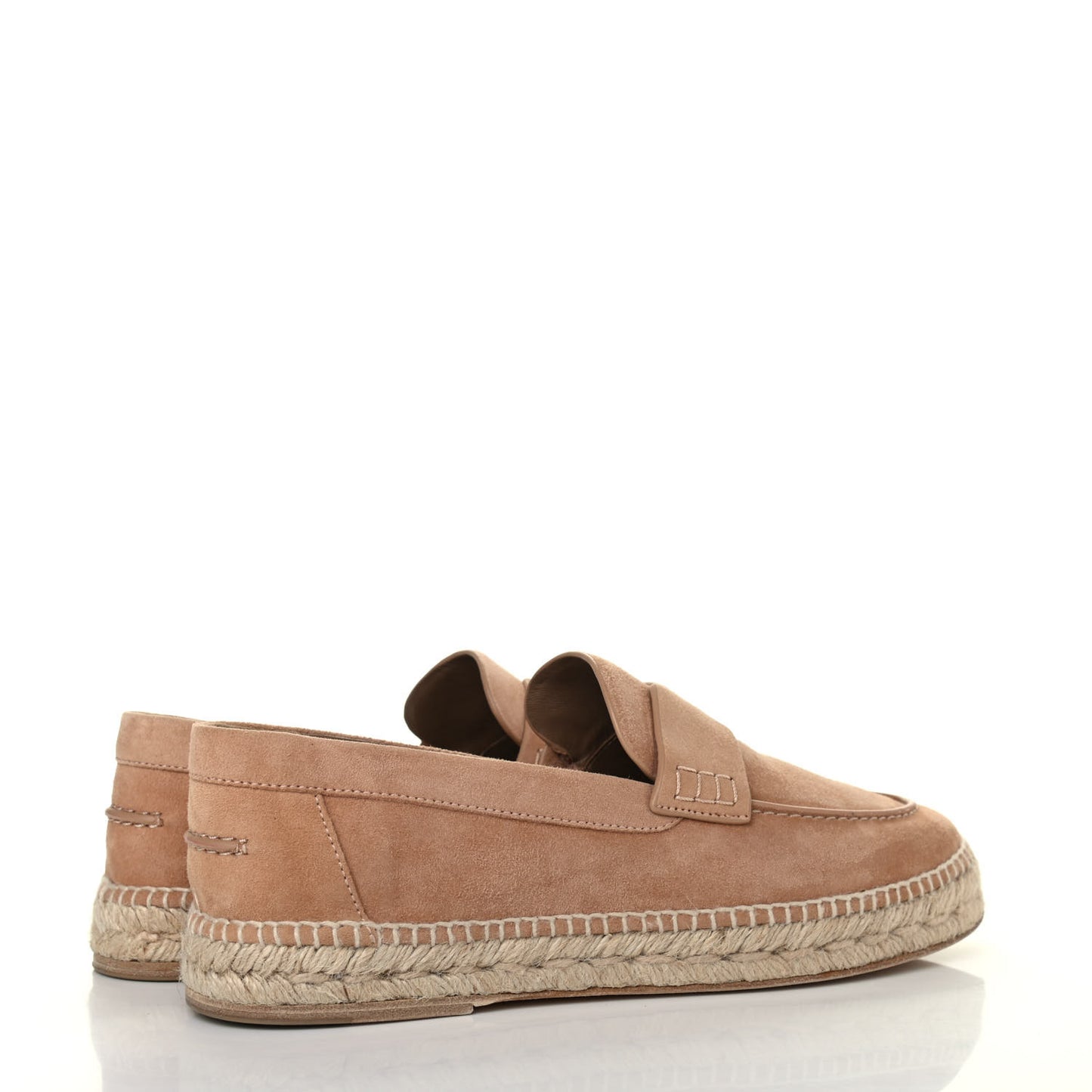 Suede Calfskin Womens Trip Espadrilles 40 Bois de Santal