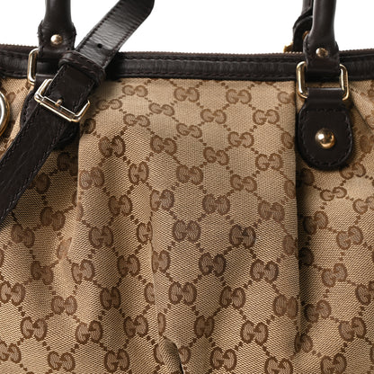 Gucci Monogram Medium Sukey Top Handle Dark Brown 7 of 9