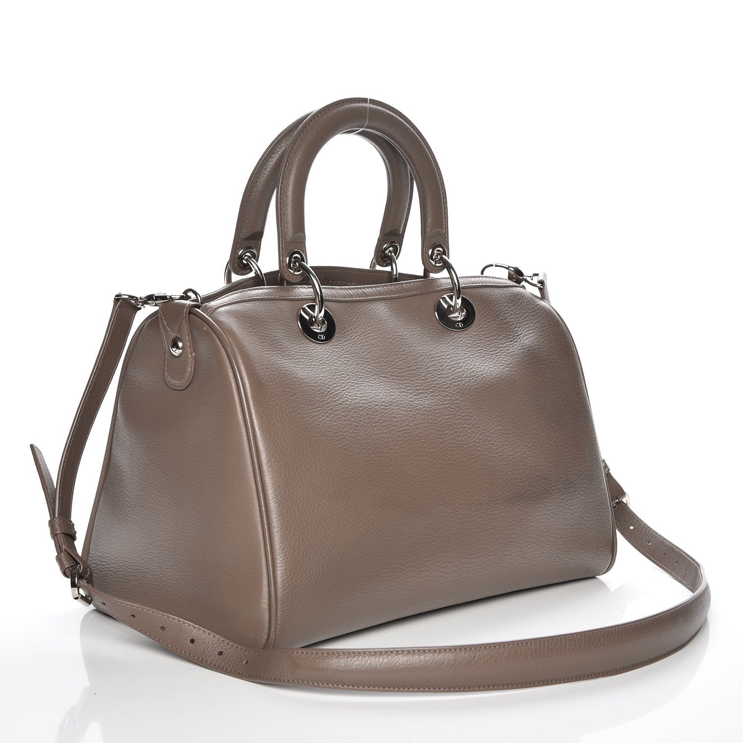 Christian Dior Smooth Deerskin Granville Polochon Dove Grey 4 of 8