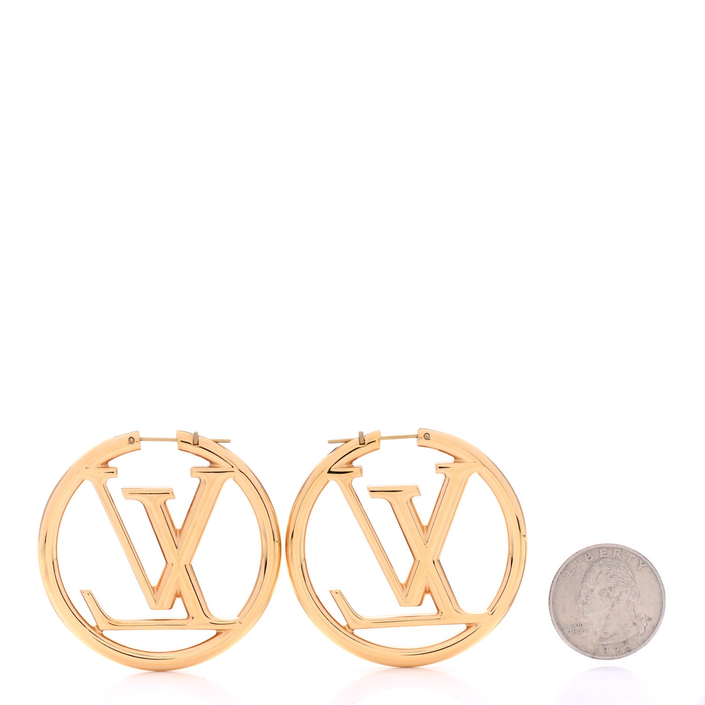 Metal Louise Hoop Earrings Gold