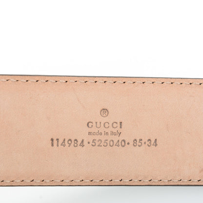 Gucci Guccissima Interlocking G Belt 85 34 Dark Grey 3 of 5
