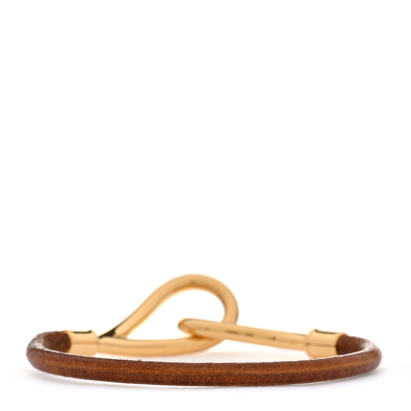 Natural Bridle Jumbo Hook Bracelet Bouton