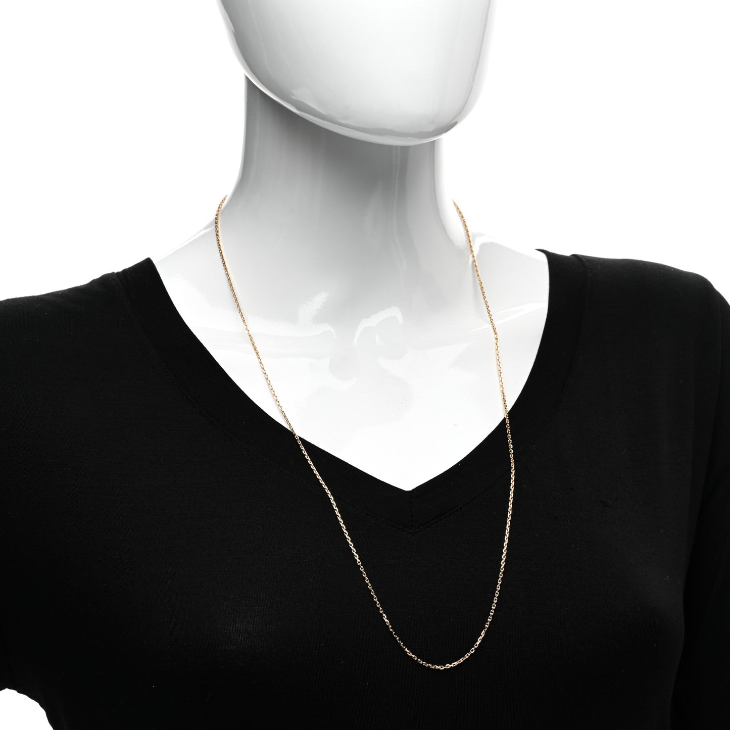 18K Yellow Gold Trace Chain 70cm