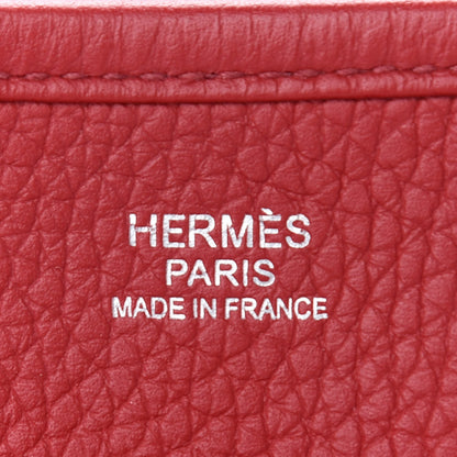 Hermes Taurillon Clemence Evelyne III PM Rouge Garance 5 of 9