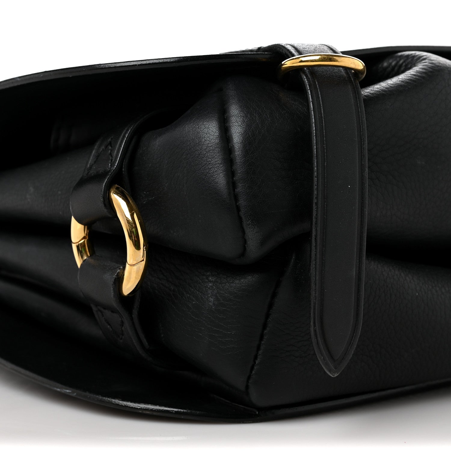 Burberry Calfskin Large Bridle Saddle Bag Black 7 of 10