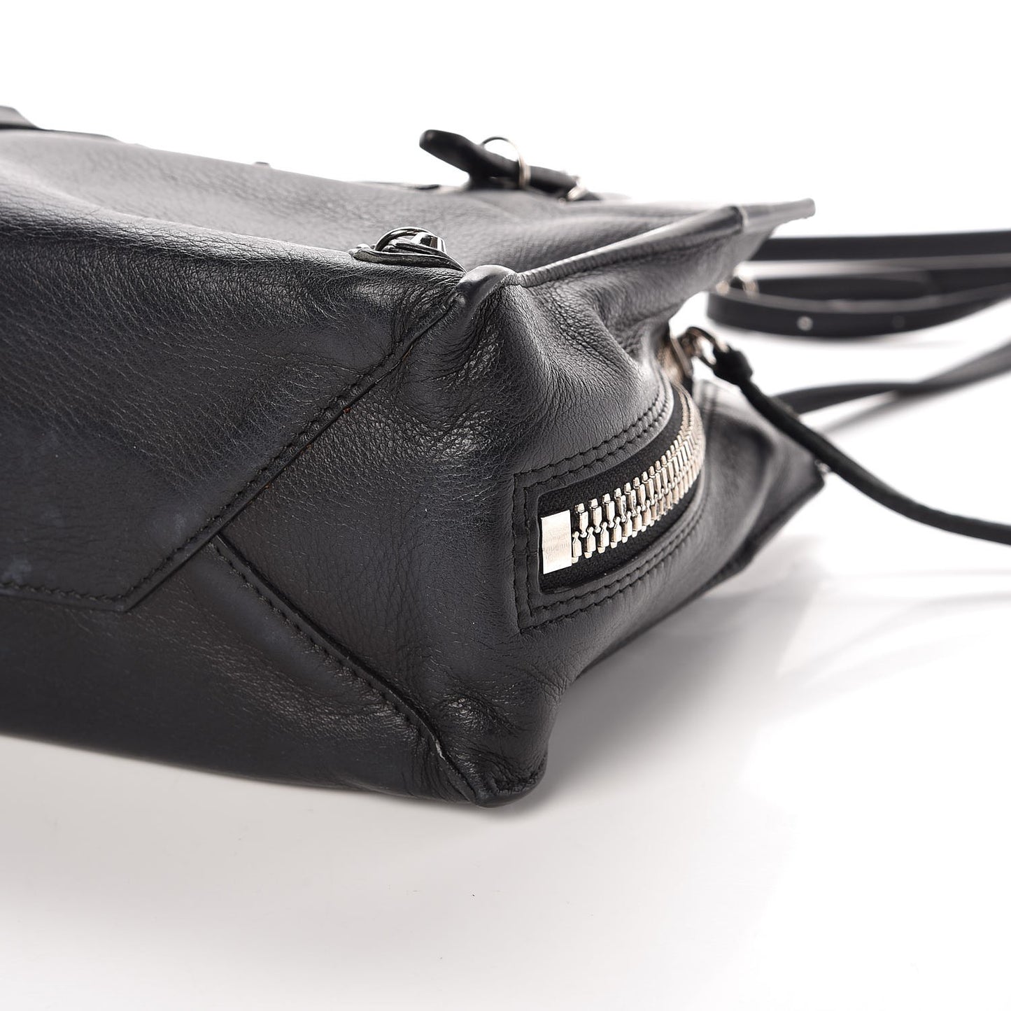 Calfskin Papier Mini A4 Zip Around Tote Black
