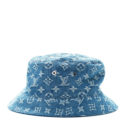 Louis Vuitton Monogram Denim Transformable Bob Bucket Hat 58 Blue 4 of 11