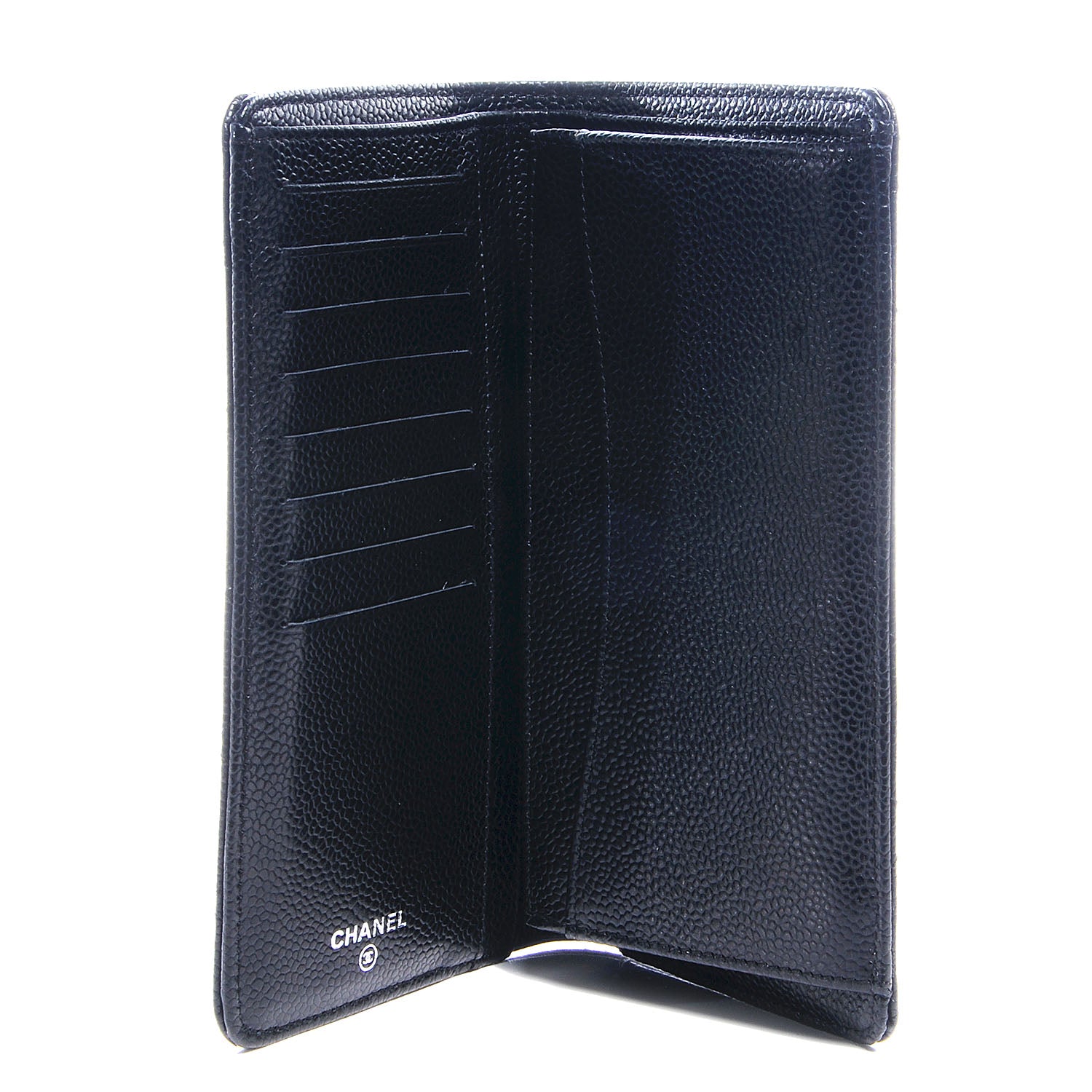 Chanel Caviar Quilted Yen Wallet Black 6 of 9