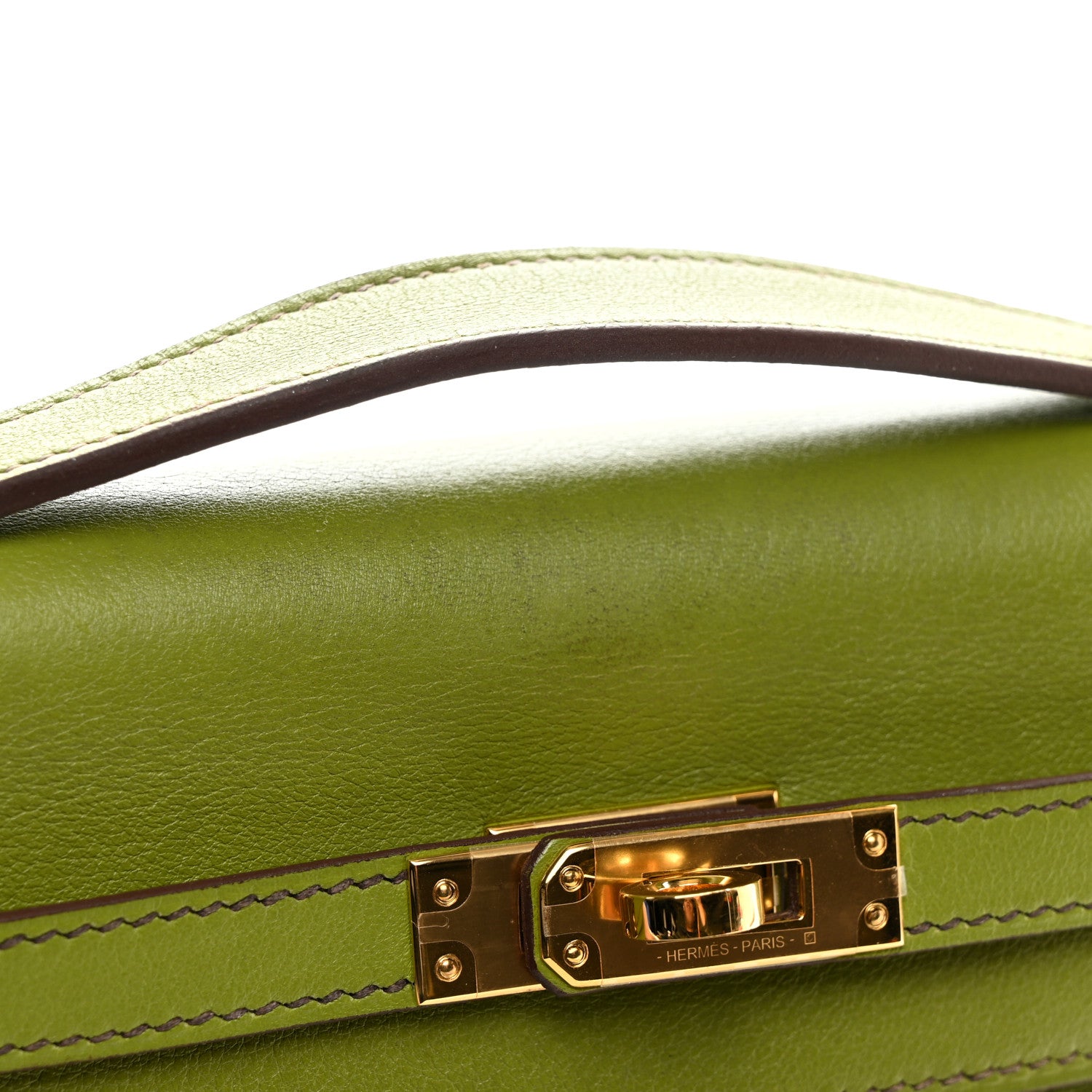 Hermes Swift Kelly Pochette Clutch Vert Anis 13 of 13