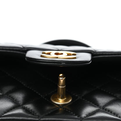 Chanel Lambskin Quilted Mini Top Handle Rectangular Flap Black 11 of 12