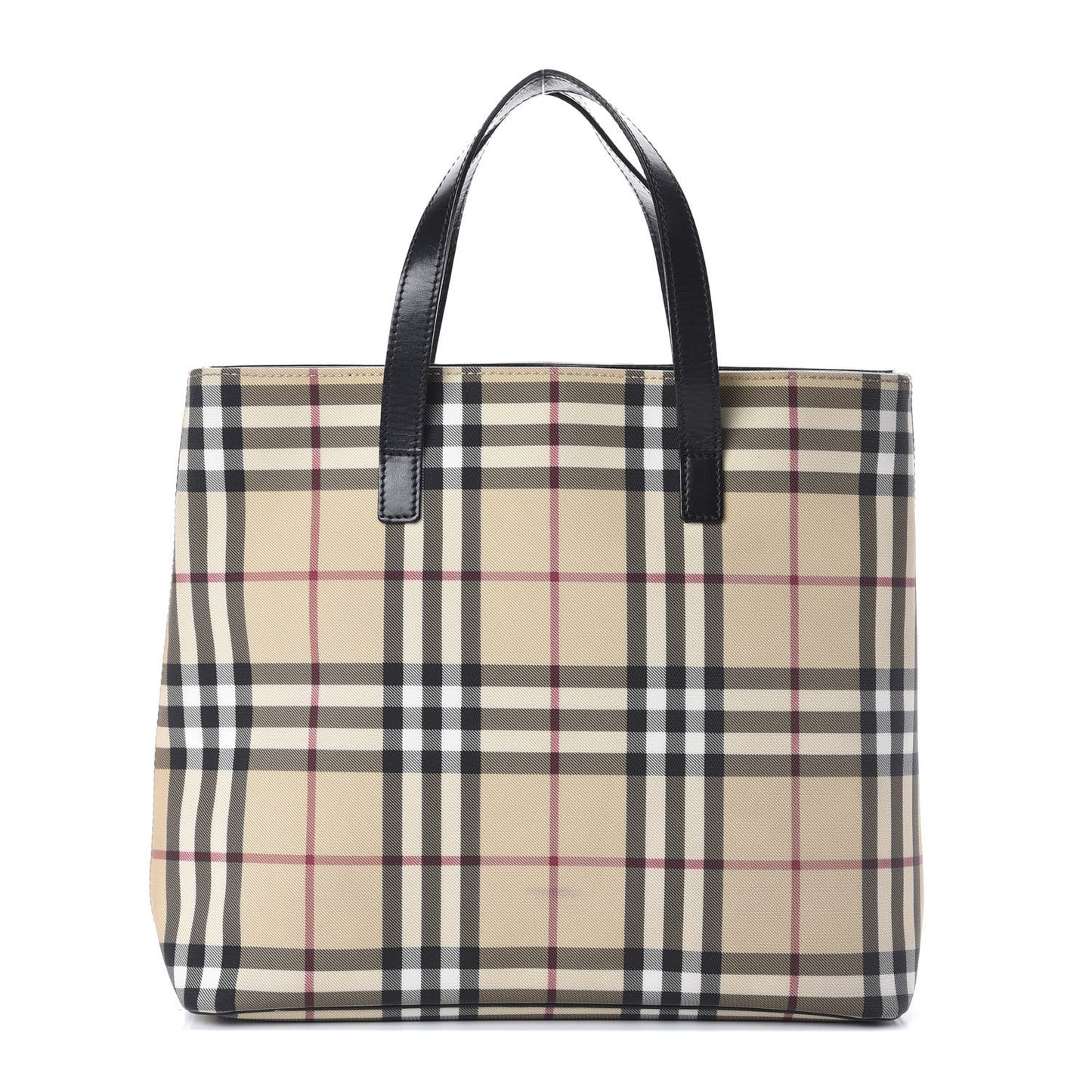 House Check Medium Tote Black