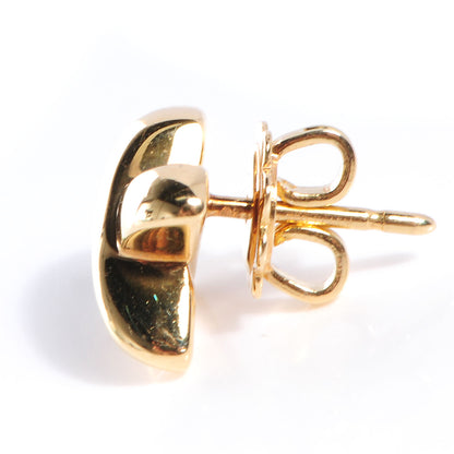 Tiffany 18K Yellow Gold 7.5mm Cross Stitch Earrings 3 of 6