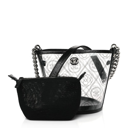 Chanel Crumpled Calfskin PVC Bucket Bag Black 3 of 10