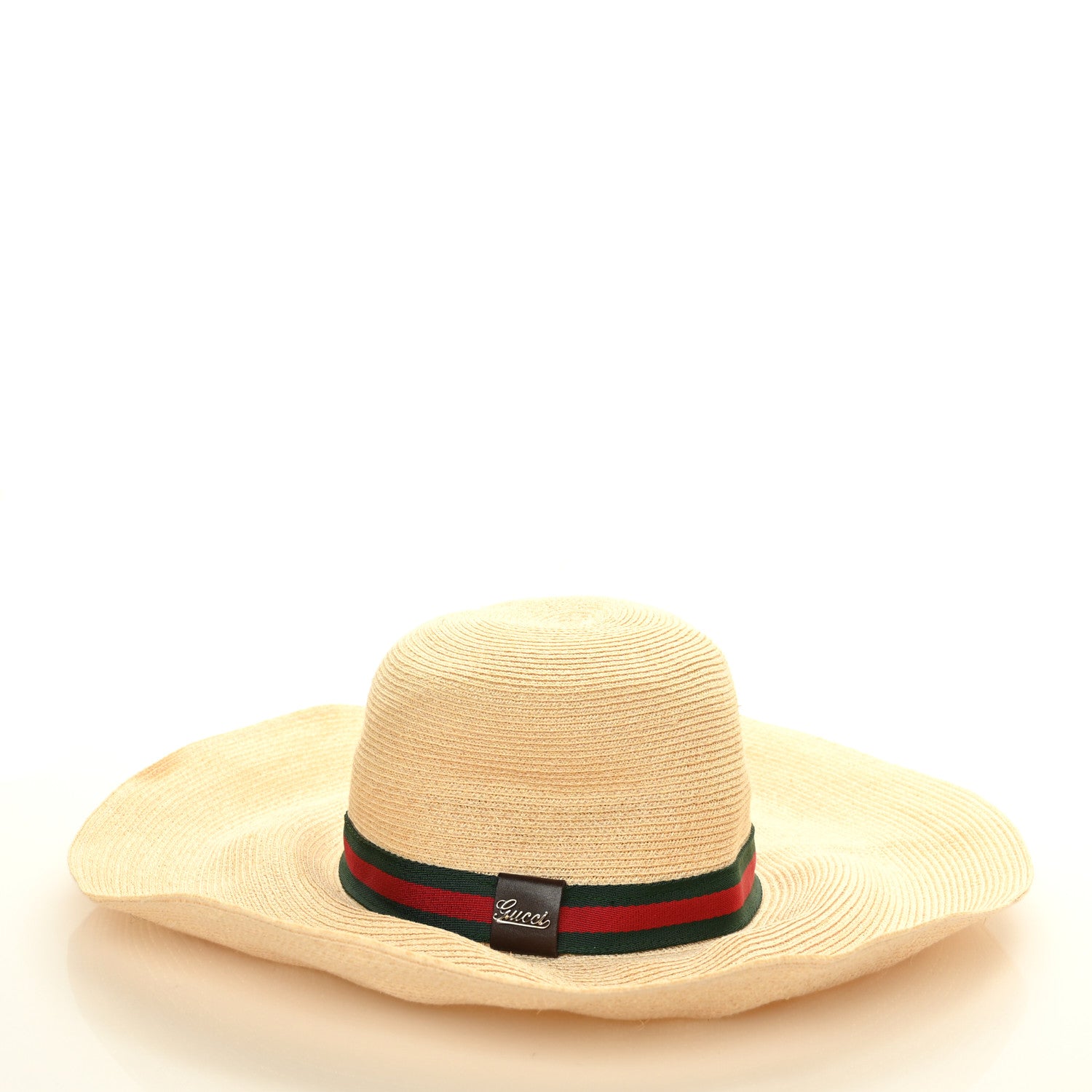 Gucci Straw Web Wide Brim Hat M Natural 5 of 7