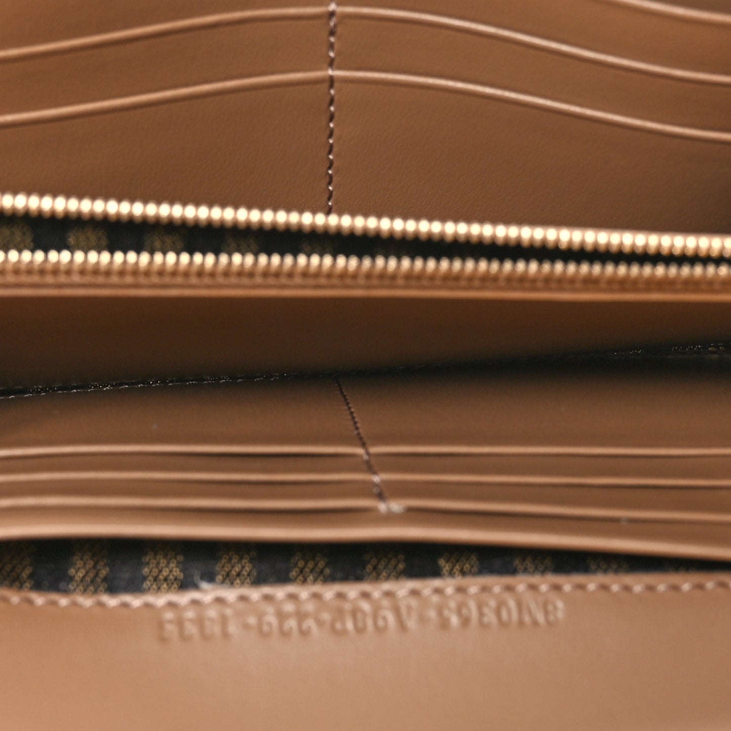 Fabric Jacquard FF 1974 Continental Wallet On Chain Tobacco Moro