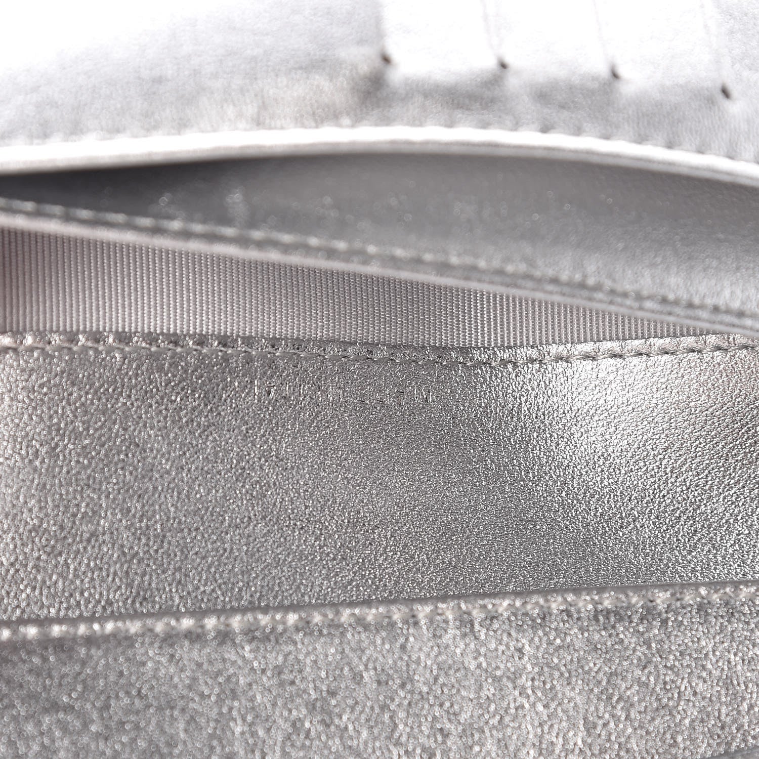 Chanel Metallic Lambskin Quilted Yen Wallet Silver 7 of 19