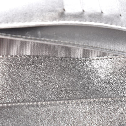 Chanel Metallic Lambskin Quilted Yen Wallet Silver 7 of 19
