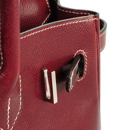 Hermes Veau Lisse Birkin 30 Rouge H 19 of 26