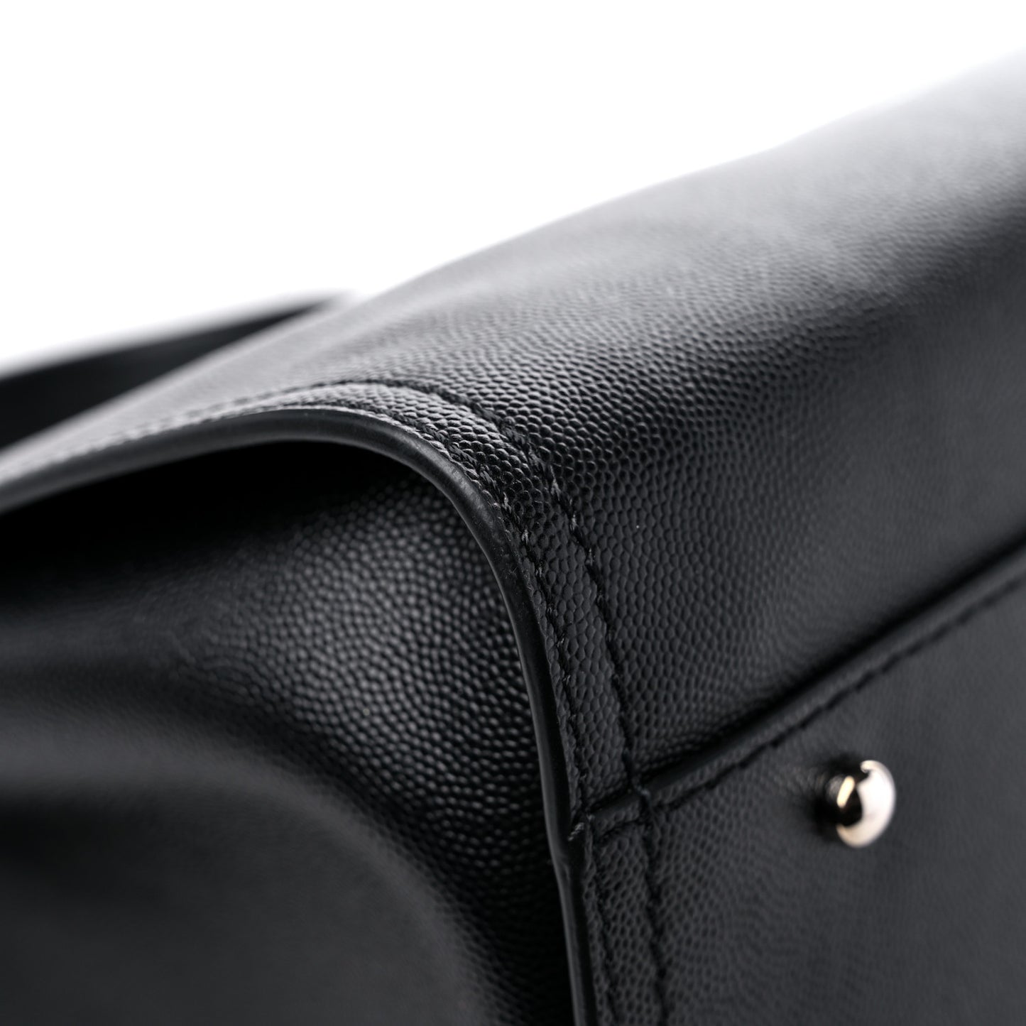 Caviar Medium Studded Deauville Tote Black