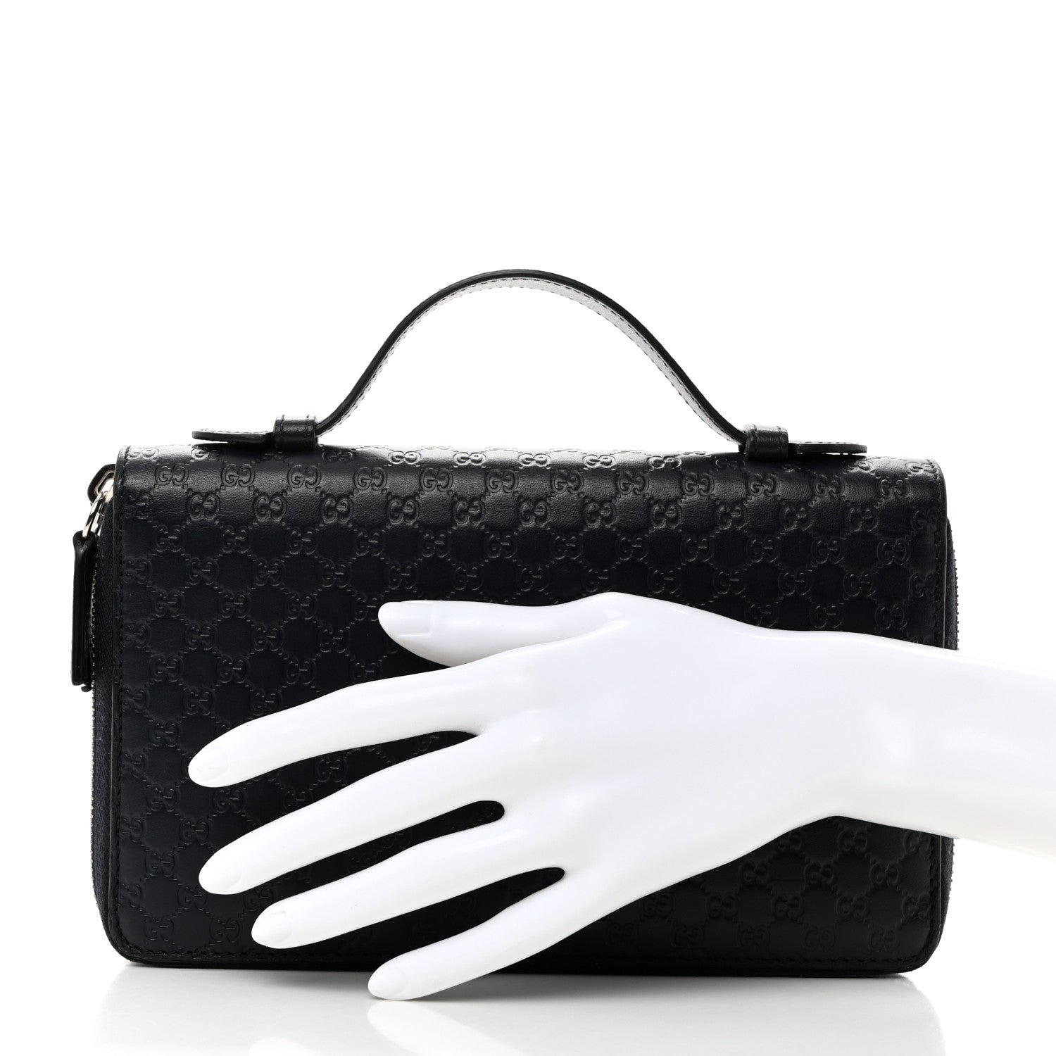 Gucci Microguccissima Zip Around Top Handle Travel Wallet Testa di Moro 2 of 9
