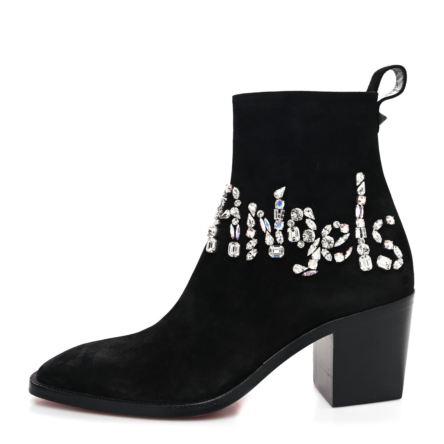 Christian Louboutin Veau Velours C Angels 70 Ankle Boots 38 Black 1 of 7