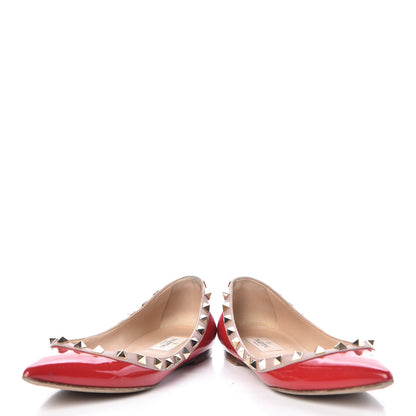 Valentino Garavani Patent Nappa Rockstud Ballerina Flats 37 Rosso Valentino Poudre 5 of 14