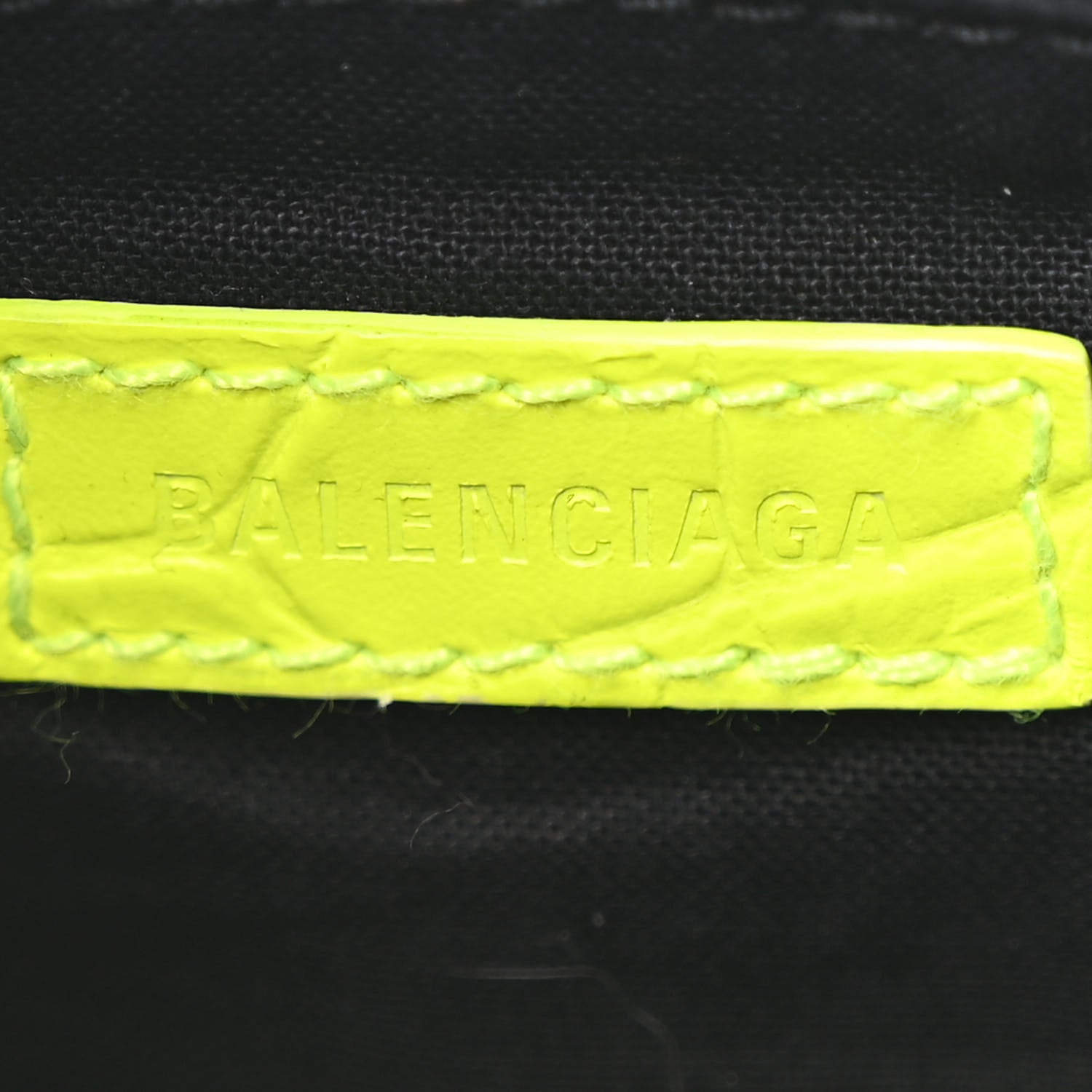 Balenciaga Extra Supple Calfskin Crocodile Embossed Neo Classic Hardware Hobo XS Flou Yellow 5 of 9