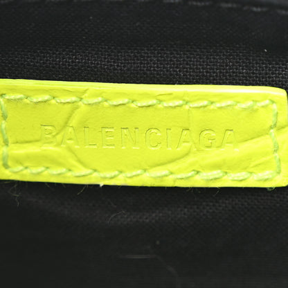 Balenciaga Extra Supple Calfskin Crocodile Embossed Neo Classic Hardware Hobo XS Flou Yellow 5 of 9