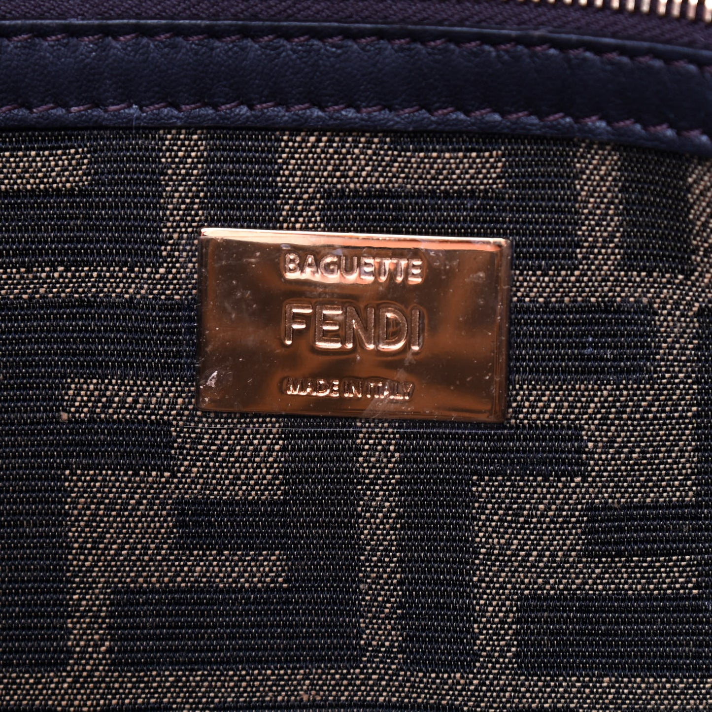 Fabric Jacquard FF 1974 Medium Baguette Tobacco Moro Black