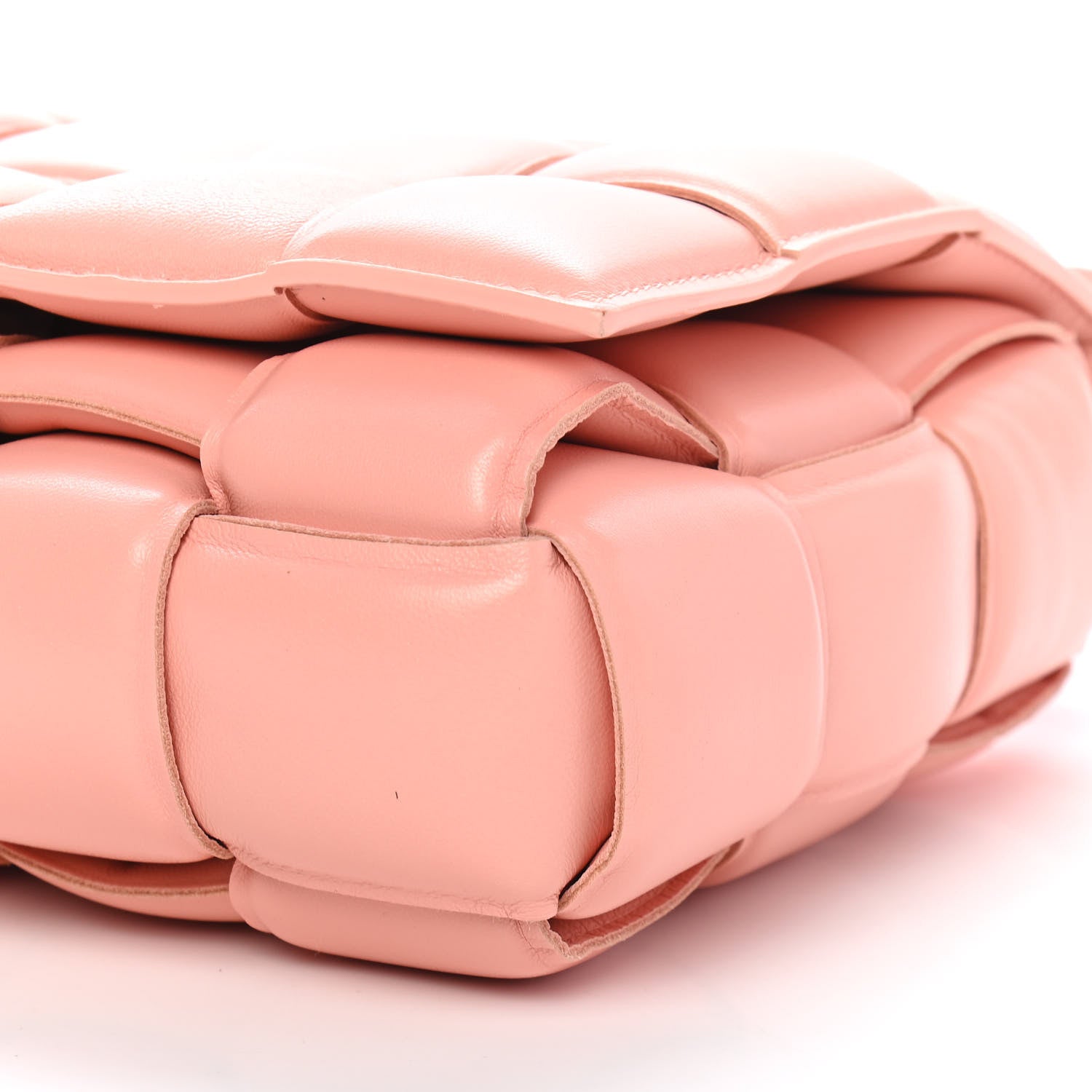 Bottega Veneta Nappa Maxi Intreccio Padded Cassette Crossbody Bag Peachy 10 of 10