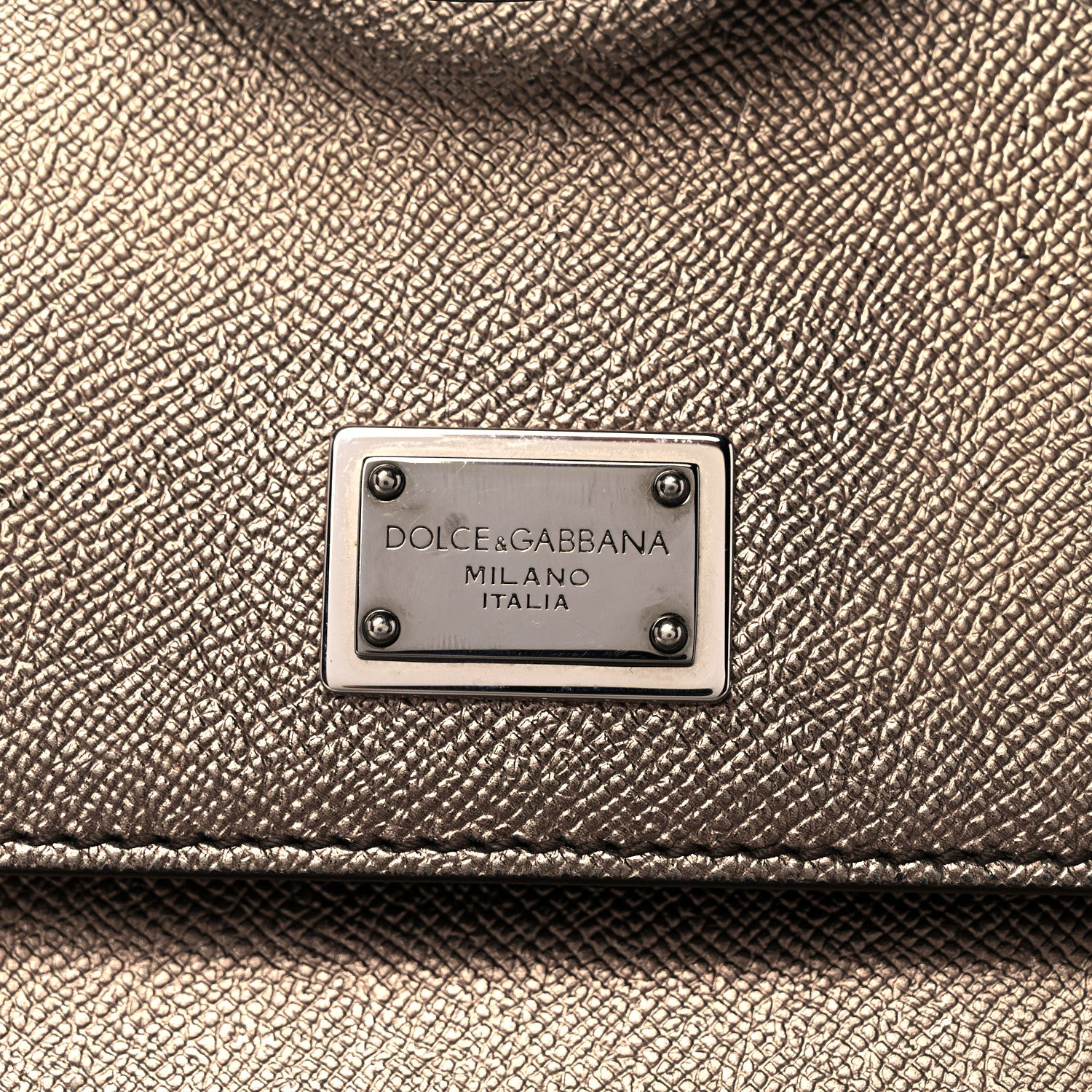 Dolce & Gabbana Metallic Dauphine Large Miss Sicily Satchel Bronze 11 of 11