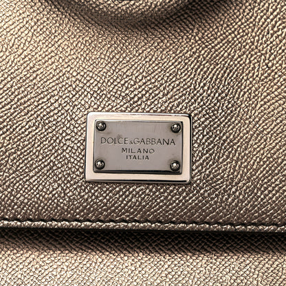 Dolce & Gabbana Metallic Dauphine Large Miss Sicily Satchel Bronze 11 of 11