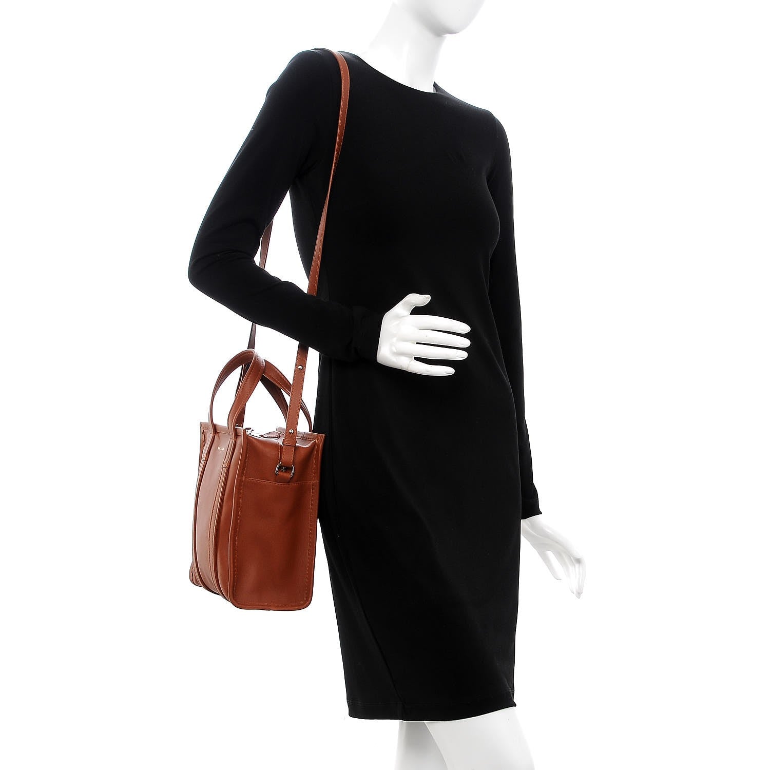 Balenciaga Agneau XS Bazar Shopper Tote Marron Fauve 2 of 18