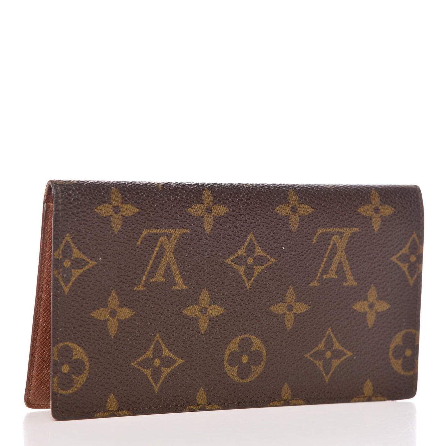 Monogram Simple Checkbook Holder Wallet