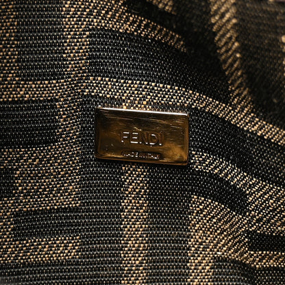 Fendi Fabric Jacquard FF 1974 Mini Baguette Tobacco Moro Black 6 of 11