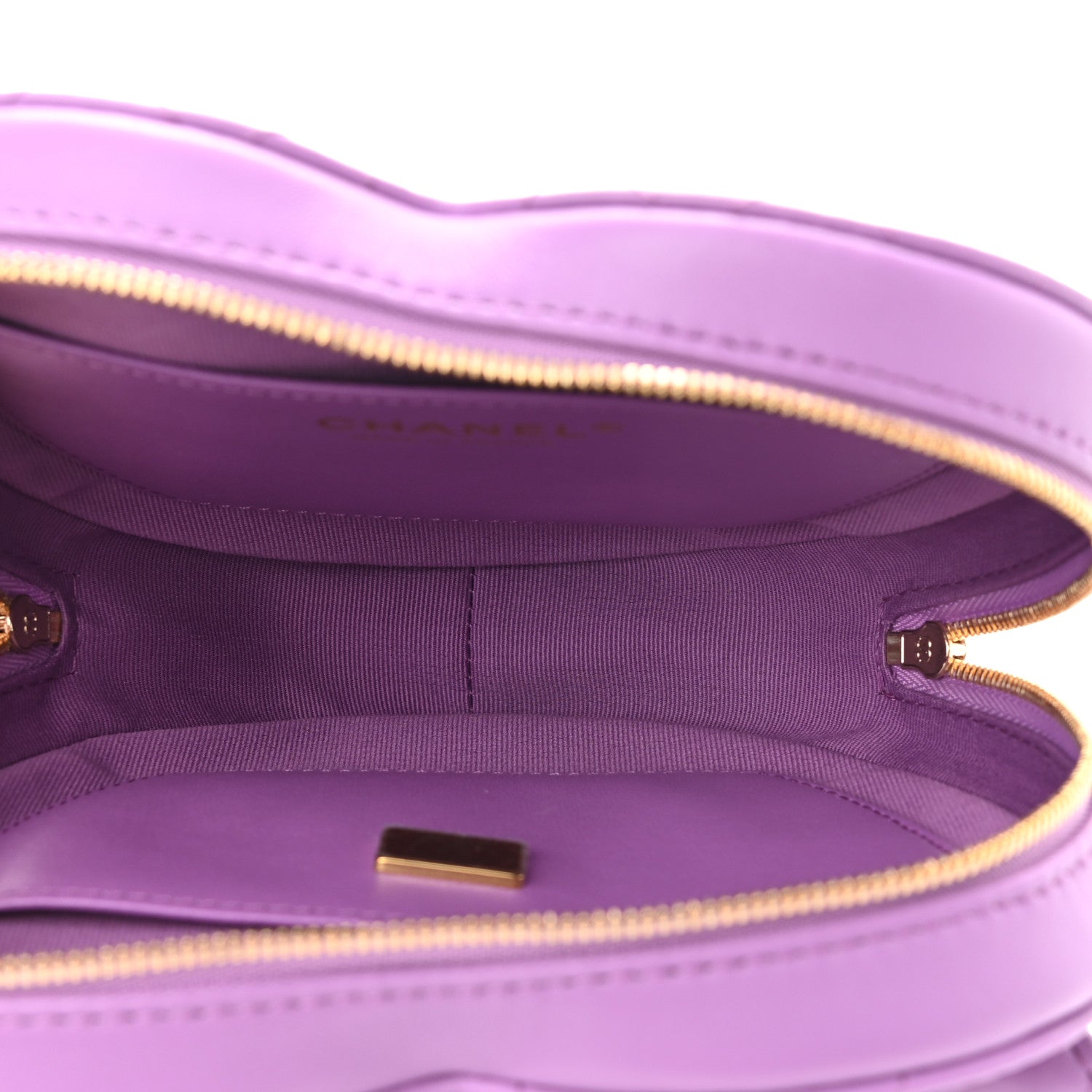 Chanel Lambskin Quilted CC In Love Heart Bag Purple 5 of 11