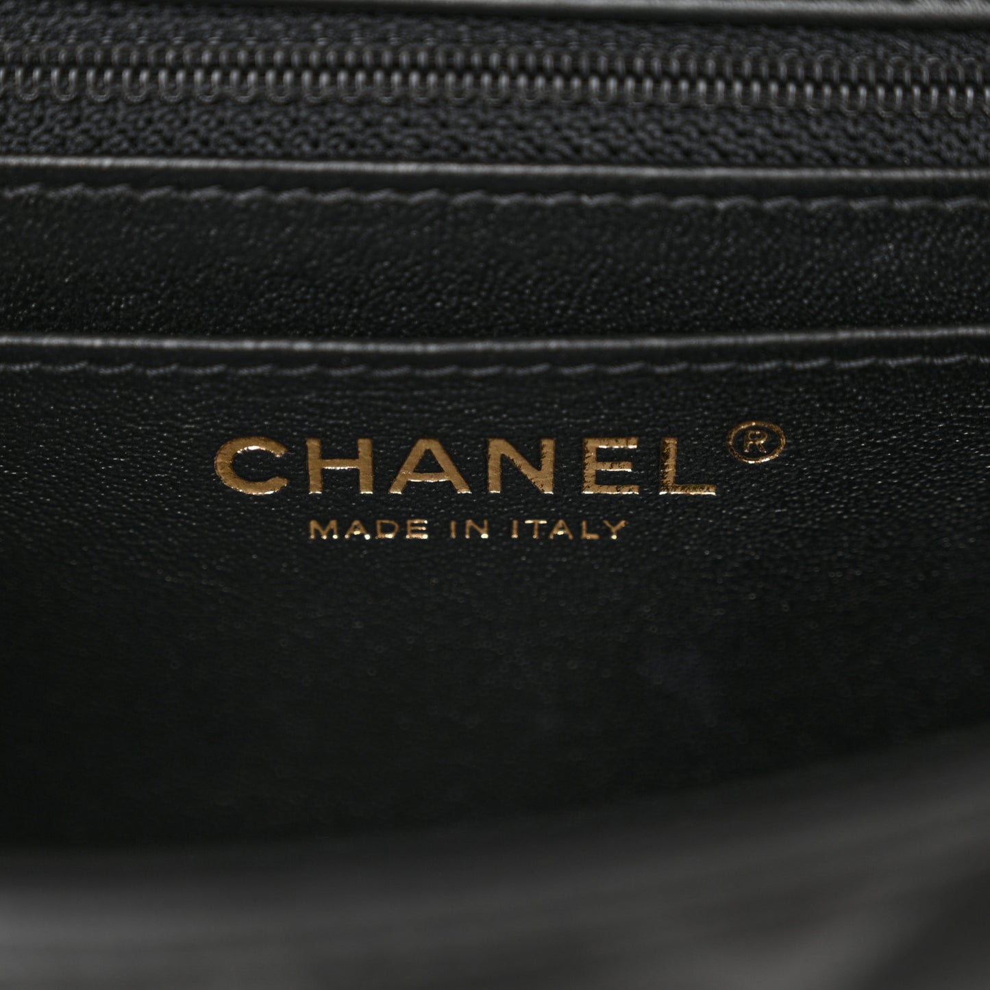 Lambskin Quilted Mini Square Flap Black