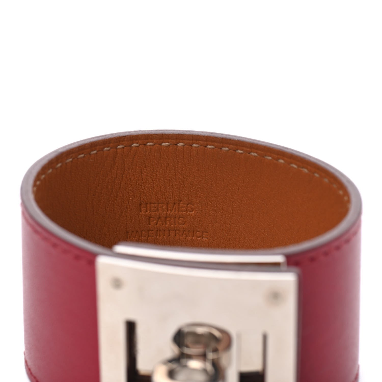 Hermes Tadelakt Kelly Dog Bracelet Rubis 3 of 3