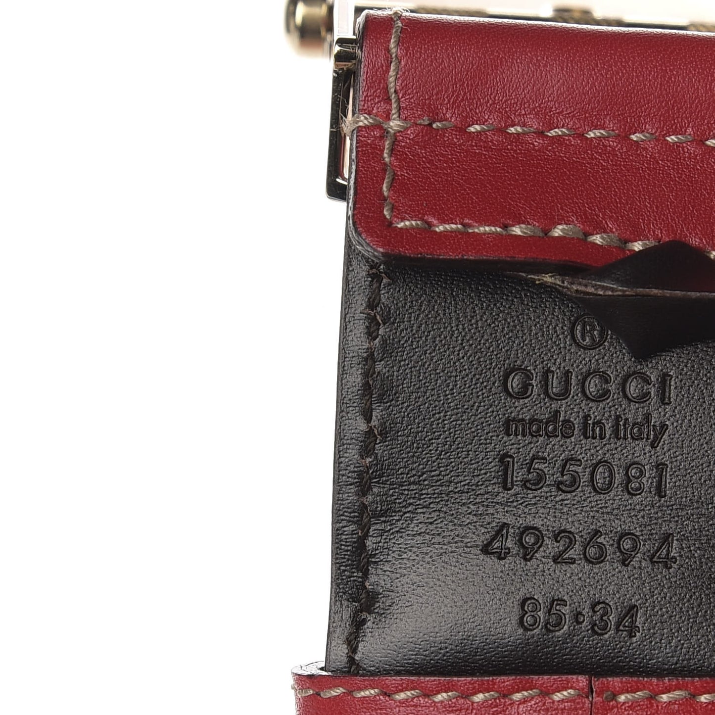 Nylon Buckle Web Belt 85 34 Red Green