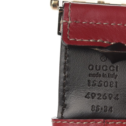 Gucci Nylon Buckle Web Belt 85 34 Red Green 3 of 5