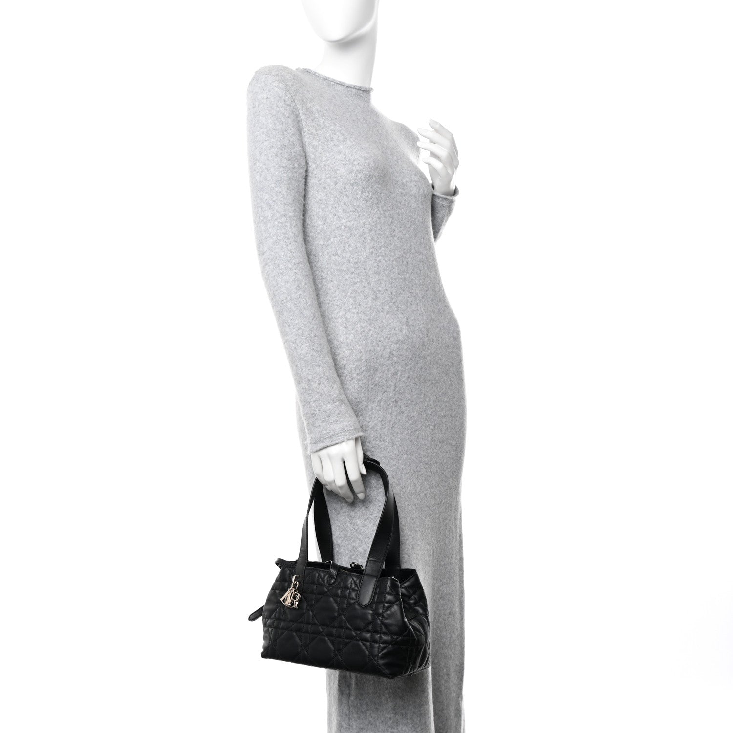 Christian Dior Calfskin Macrocannage Small Toujours Black 2 of 11
