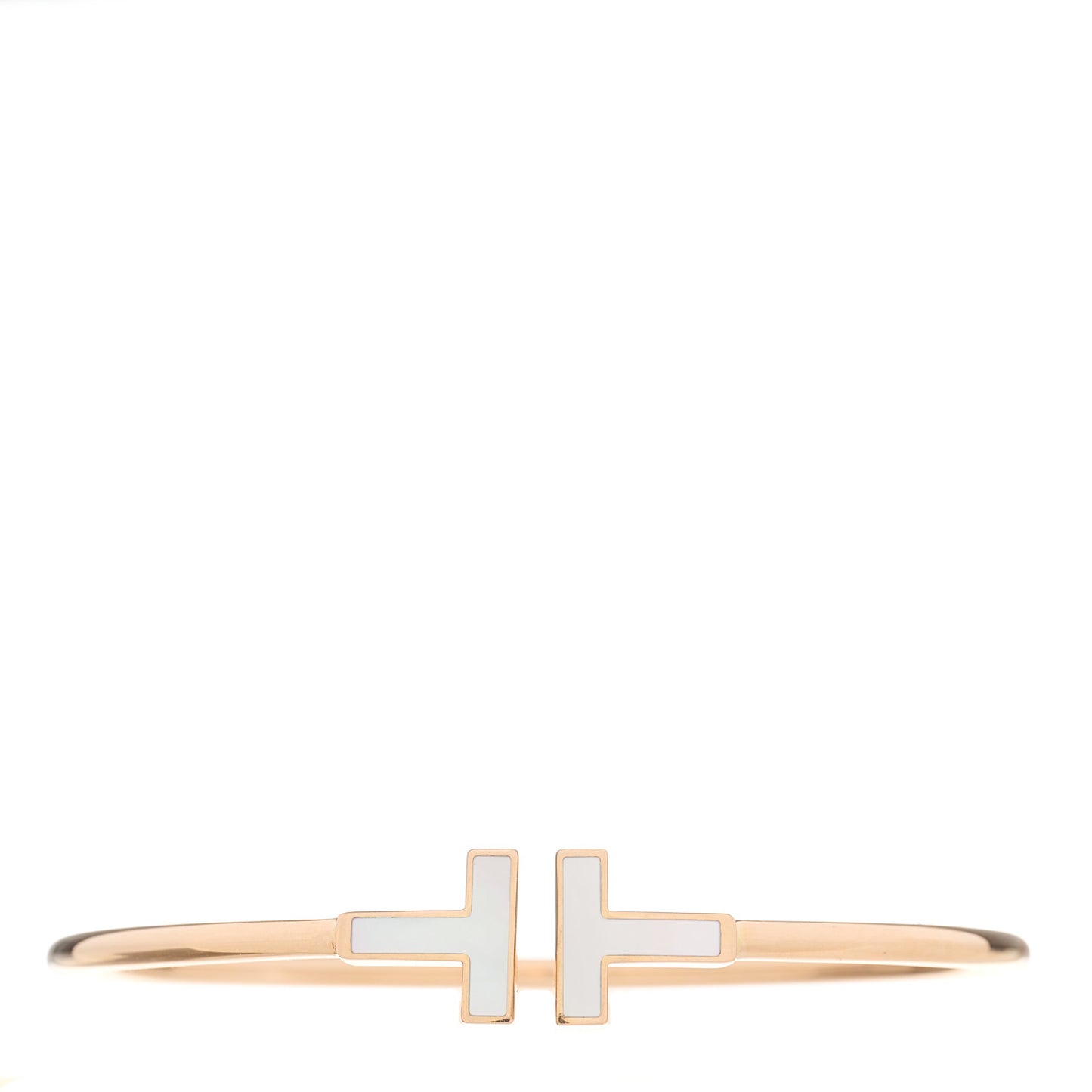 18K Rose Gold Mother of Pearl T Wire Bracelet