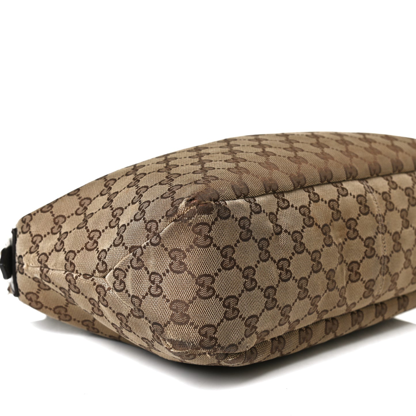 Monogram Medium Horsebit Chain Hobo Dark Brown