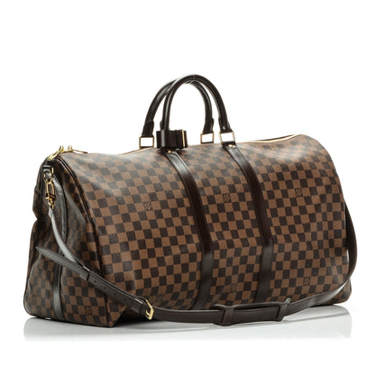 Louis Vuitton Damier Ebene Keepall Bandouliere 55 3 of 7