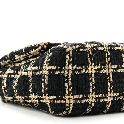 Chanel Tweed Quilted Medium Chanel 19 Flap Black Beige 9 of 11