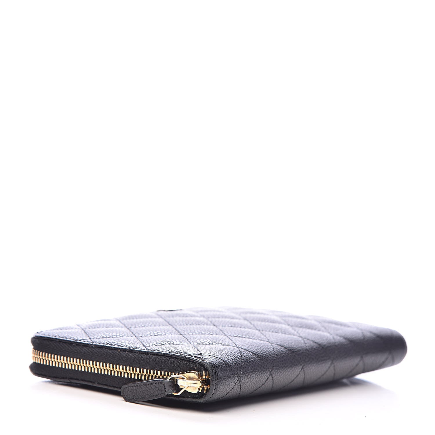 Chanel Caviar Quilted Large Zip Around Organizer Wallet Black 4 of 12