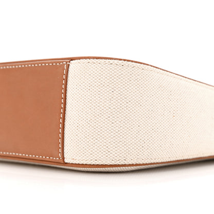 Saint Laurent Smooth Calfskin Canvas Le 5 A 7 Hobo Natural Beige Brick 10 of 11