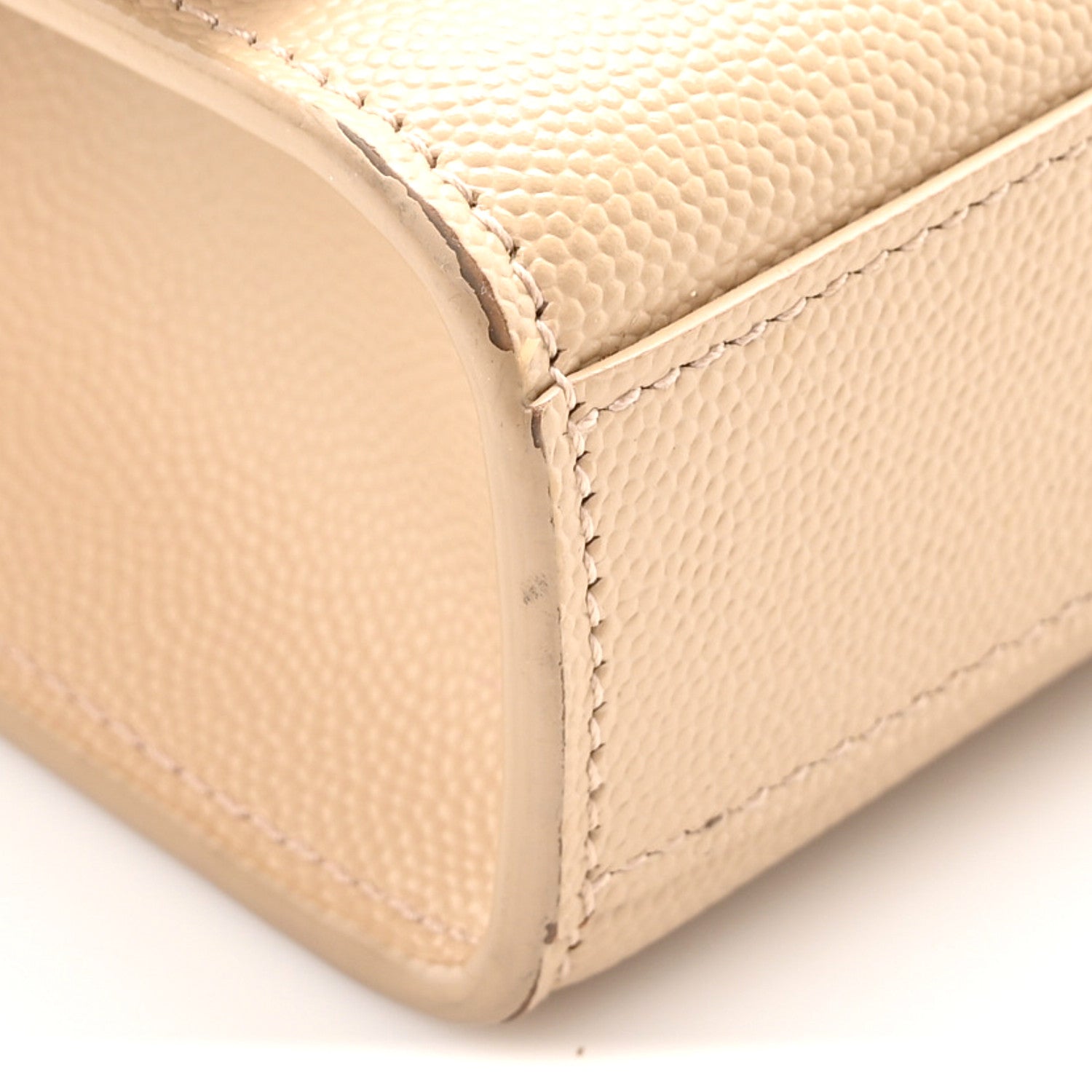 Saint Laurent Grain De Poudre Medium Monogram Kate Satchel Nude Powder 8 of 9