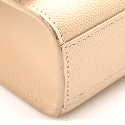 Saint Laurent Grain De Poudre Medium Monogram Kate Satchel Nude Powder 8 of 9