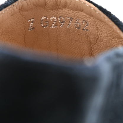 Chanel Velvet CC Espadrilles 37 Dark Navy Black 10 of 14